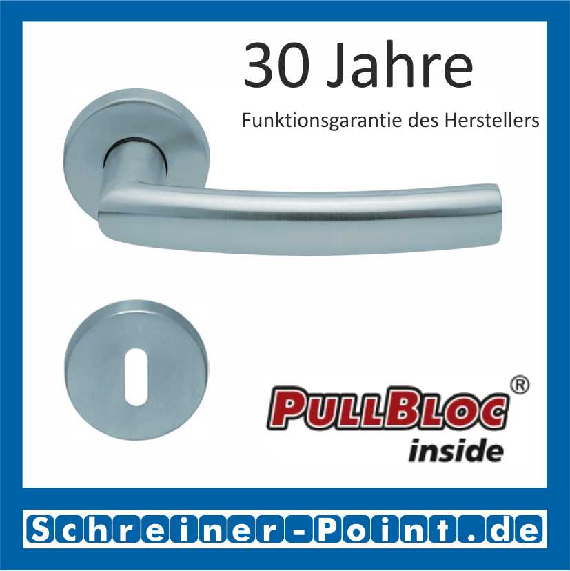 Scoop Geo PullBloc Rundrosettengarnitur, Rosette Edelstahl matt